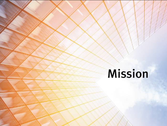 The building surface reflect the sunshine.